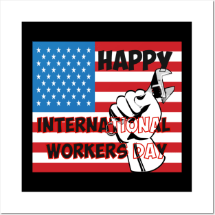 Happy international workers day Posters and Art